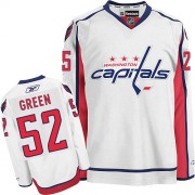 Reebok Washington Capitals 52 Men's Mike Green White Authentic Away NHL Jersey