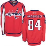 Reebok Washington Capitals 84 Men's Mikhail Grabovski Red Authentic Home NHL Jersey
