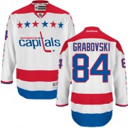 Reebok Washington Capitals 84 Men's Mikhail Grabovski White Authentic Third NHL Jersey