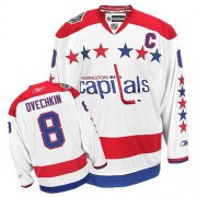 Reebok Washington Capitals 8 Men's Alex Ovechkin White Authentic Third NHL Jersey