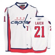 Reebok Washington Capitals 21 Men's Brooks Laich White Authentic Away NHL Jersey