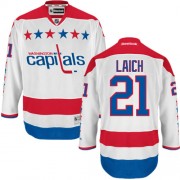 Reebok Washington Capitals 21 Men's Brooks Laich White Authentic Third NHL Jersey