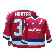 CCM Washington Capitals 32 Men's Dale Hunter Red Authentic Throwback NHL Jersey