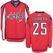 Reebok Washington Capitals 25 Men's Jason Chimera Red Authentic Home NHL Jersey