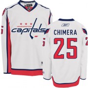 Reebok Washington Capitals 25 Men's Jason Chimera White Authentic Away NHL Jersey