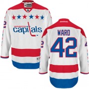Reebok Washington Capitals 42 Men's Joel Ward White Premier Third NHL Jersey