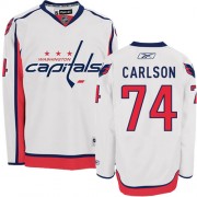Reebok Washington Capitals 74 Men's John Carlson White Authentic Away NHL Jersey