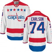 Reebok Washington Capitals 74 Men's John Carlson White Authentic Third NHL Jersey