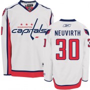 Reebok Washington Capitals 30 Men's Michal Neuvirth White Authentic Away NHL Jersey